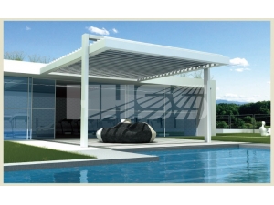 屋面電動防雨百葉亭